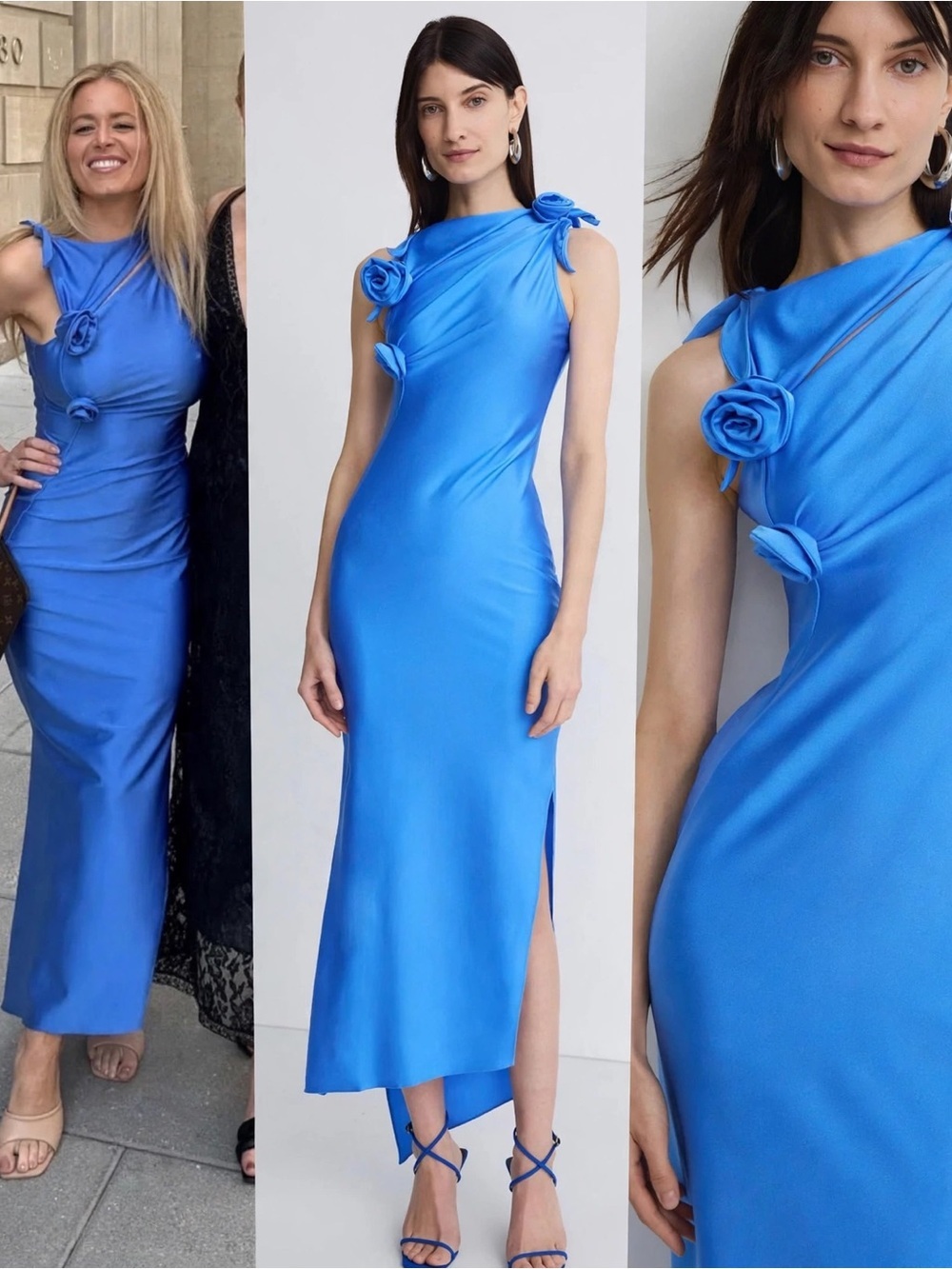 Coperni Asymmetric Flower Gown
Satin Blue One-Shoulder size Medium - Picture 1 of 13